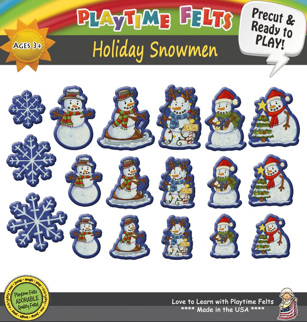 Snowman Felt Story for Pre K Felt Board Play - Felt Board Stories for Preschool Classroom Playtime Felts