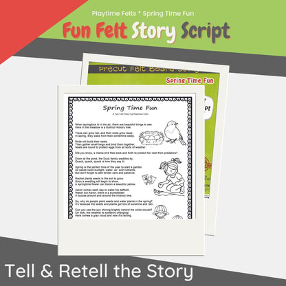 Spring Felt Board Stories for Preschoolers - Felt Board Stories for Preschool Classroom Playtime Felts