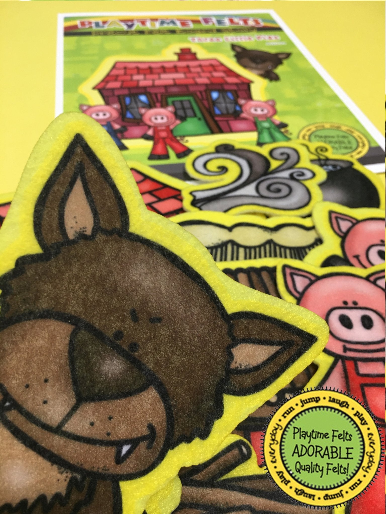 Three Little Pigs | Felt Board Story Set for Preschool - Felt Board Stories for Preschool Classroom Playtime Felts