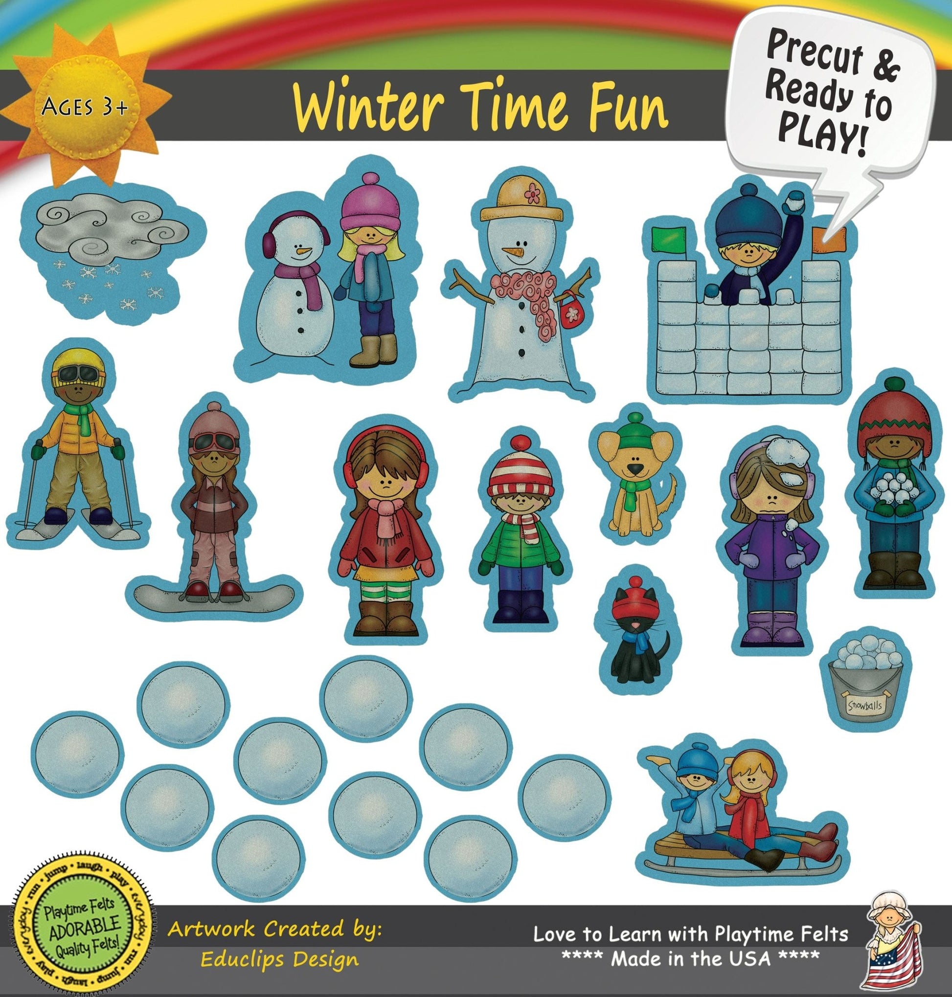 Winter Felt Board Stories for Preschoolers - Felt Board Stories for Preschool Classroom Playtime Felts